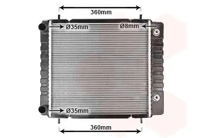 Kühler, Motorkühlung VAN WEZEL 02002082 Bild Kühler, Motorkühlung VAN WEZEL 02002082