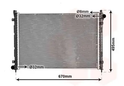 Kühler, Motorkühlung VAN WEZEL 02002163 Bild Kühler, Motorkühlung VAN WEZEL 02002163