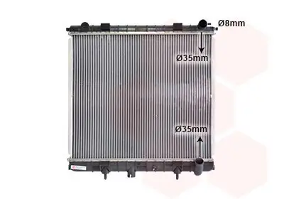 Kühler, Motorkühlung VAN WEZEL 02002173 Bild Kühler, Motorkühlung VAN WEZEL 02002173