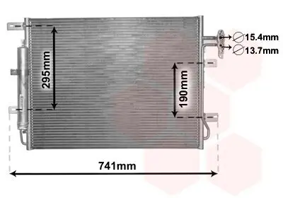 Kondensator, Klimaanlage VAN WEZEL 02005217 Bild Kondensator, Klimaanlage VAN WEZEL 02005217