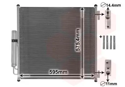 Kondensator, Klimaanlage VAN WEZEL 02005218 Bild Kondensator, Klimaanlage VAN WEZEL 02005218