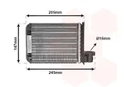 Wärmetauscher, Innenraumheizung VAN WEZEL 02006093