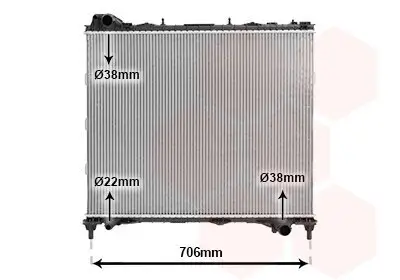 Kühler, Motorkühlung VAN WEZEL 02012709