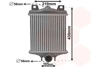 Ladeluftkühler VAN WEZEL 02014706
