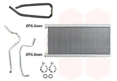 Wärmetauscher, Innenraumheizung vorne VAN WEZEL 02016700