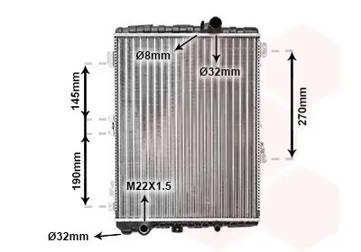 Kühler, Motorkühlung VAN WEZEL 03002038 Bild Kühler, Motorkühlung VAN WEZEL 03002038