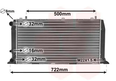 Kühler, Motorkühlung VAN WEZEL 03002047