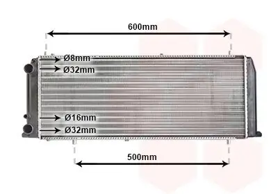 Kühler, Motorkühlung VAN WEZEL 03002051 Bild Kühler, Motorkühlung VAN WEZEL 03002051