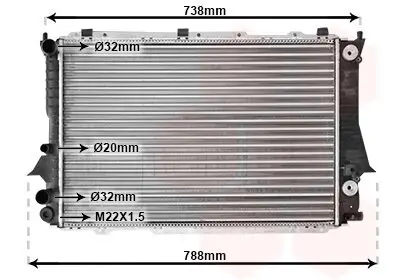 Kühler, Motorkühlung VAN WEZEL 03002078 Bild Kühler, Motorkühlung VAN WEZEL 03002078