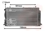 Kühler, Motorkühlung VAN WEZEL 03002089