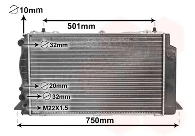 Kühler, Motorkühlung VAN WEZEL 03002089 Bild Kühler, Motorkühlung VAN WEZEL 03002089