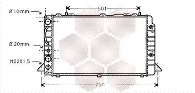 Kühler, Motorkühlung VAN WEZEL 03002090 Bild Kühler, Motorkühlung VAN WEZEL 03002090