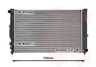 Kühler, Motorkühlung VAN WEZEL 03002110
