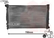 Kühler, Motorkühlung VAN WEZEL 03002124