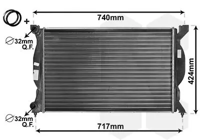 Kühler, Motorkühlung VAN WEZEL 03002201 Bild Kühler, Motorkühlung VAN WEZEL 03002201