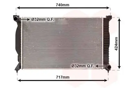 Kühler, Motorkühlung VAN WEZEL 03002203 Bild Kühler, Motorkühlung VAN WEZEL 03002203