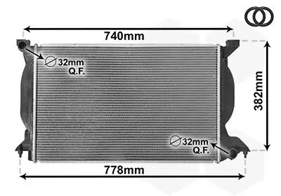 Kühler, Motorkühlung VAN WEZEL 03002206 Bild Kühler, Motorkühlung VAN WEZEL 03002206