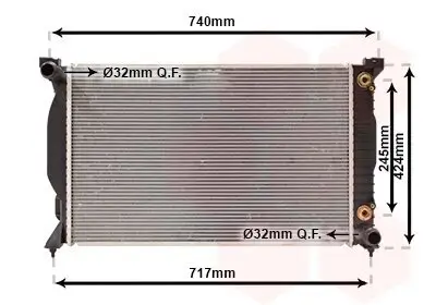 Kühler, Motorkühlung VAN WEZEL 03002229 Bild Kühler, Motorkühlung VAN WEZEL 03002229