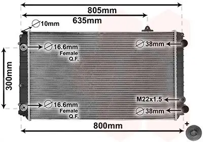 Kühler, Motorkühlung VAN WEZEL 03002252