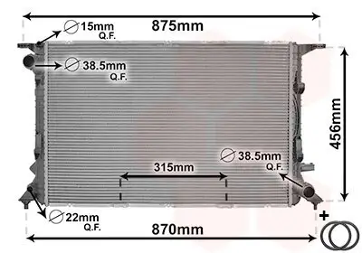 Kühler, Motorkühlung VAN WEZEL 03002290 Bild Kühler, Motorkühlung VAN WEZEL 03002290