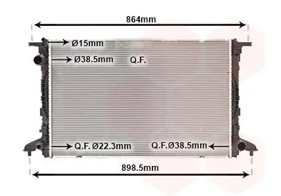 Kühler, Motorkühlung VAN WEZEL 03002412 Bild Kühler, Motorkühlung VAN WEZEL 03002412