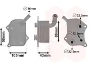 Ölkühler, Motoröl VAN WEZEL 03003414