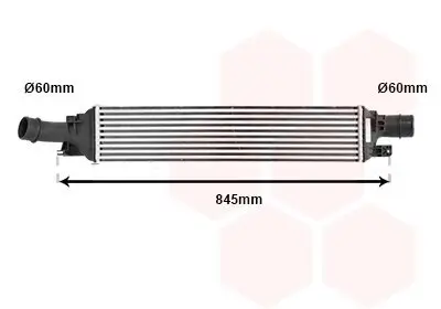 Ladeluftkühler VAN WEZEL 03004358