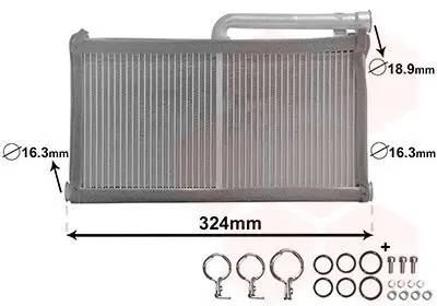 Wärmetauscher, Innenraumheizung VAN WEZEL 03006296 Bild Wärmetauscher, Innenraumheizung VAN WEZEL 03006296