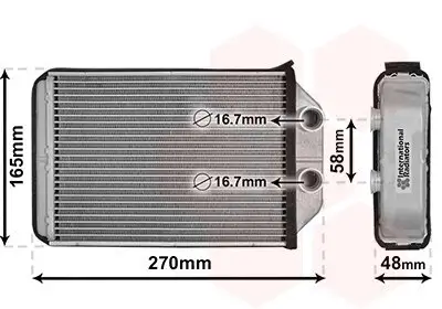 Wärmetauscher, Innenraumheizung VAN WEZEL 03006393 Bild Wärmetauscher, Innenraumheizung VAN WEZEL 03006393