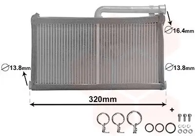 Wärmetauscher, Innenraumheizung VAN WEZEL 03006397 Bild Wärmetauscher, Innenraumheizung VAN WEZEL 03006397