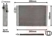 Wärmetauscher, Innenraumheizung VAN WEZEL 03006408