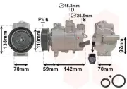 Kompressor, Klimaanlage 12 V VAN WEZEL 0300K270