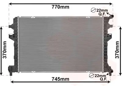 Kühler, Motorkühlung VAN WEZEL 03012705 Bild Kühler, Motorkühlung VAN WEZEL 03012705