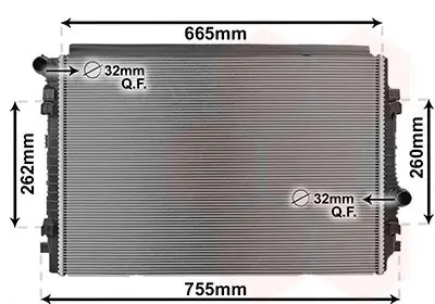Kühler, Motorkühlung VAN WEZEL 03012711 Bild Kühler, Motorkühlung VAN WEZEL 03012711