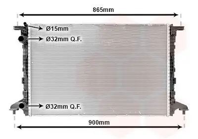 Kühler, Motorkühlung VAN WEZEL 03012720 Bild Kühler, Motorkühlung VAN WEZEL 03012720