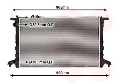 Kühler, Motorkühlung VAN WEZEL 03012721 Bild Kühler, Motorkühlung VAN WEZEL 03012721