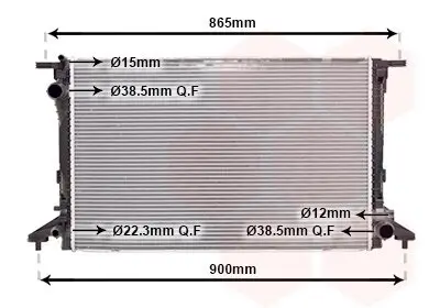 Kühler, Motorkühlung VAN WEZEL 03012722 Bild Kühler, Motorkühlung VAN WEZEL 03012722