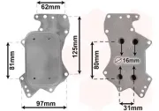 Ölkühler, Motoröl VAN WEZEL 03013707