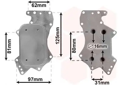 Ölkühler, Motoröl VAN WEZEL 03013707 Bild Ölkühler, Motoröl VAN WEZEL 03013707