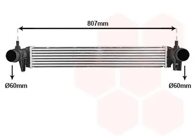 Ladeluftkühler VAN WEZEL 03014705