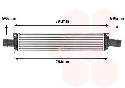 Ladeluftkühler VAN WEZEL 03014709 Bild Ladeluftkühler VAN WEZEL 03014709