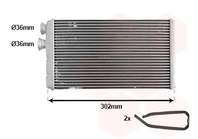 Wärmetauscher, Innenraumheizung VAN WEZEL 03016701 Bild Wärmetauscher, Innenraumheizung VAN WEZEL 03016701