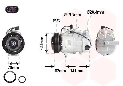 Kompressor, Klimaanlage VAN WEZEL 0301K715