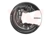Spritzblech, Bremsscheibe Hinterachse links VAN WEZEL 0334373