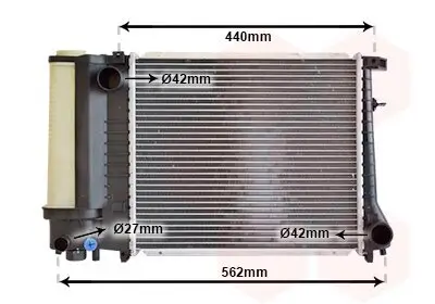 Kühler, Motorkühlung VAN WEZEL 06002081 Bild Kühler, Motorkühlung VAN WEZEL 06002081
