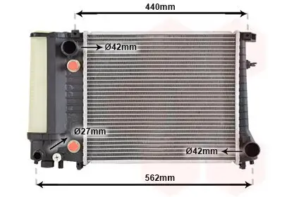 Kühler, Motorkühlung VAN WEZEL 06002082 Bild Kühler, Motorkühlung VAN WEZEL 06002082