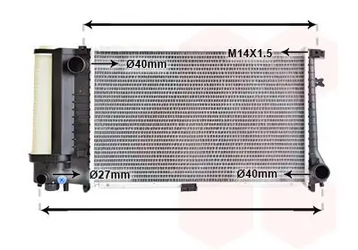 Kühler, Motorkühlung VAN WEZEL 06002090 Bild Kühler, Motorkühlung VAN WEZEL 06002090