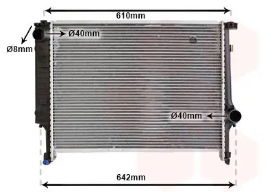 Kühler, Motorkühlung VAN WEZEL 06002132 Bild Kühler, Motorkühlung VAN WEZEL 06002132