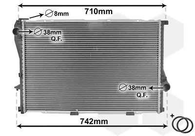 Kühler, Motorkühlung VAN WEZEL 06002235 Bild Kühler, Motorkühlung VAN WEZEL 06002235