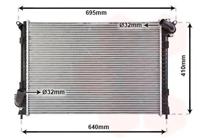 Kühler, Motorkühlung VAN WEZEL 06002307 Bild Kühler, Motorkühlung VAN WEZEL 06002307